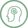 Das Logo von Hartenfeller-Fitness. Es zeigt einen Kopf, welcher für Gesundheit steht. Alles im grünen Stil